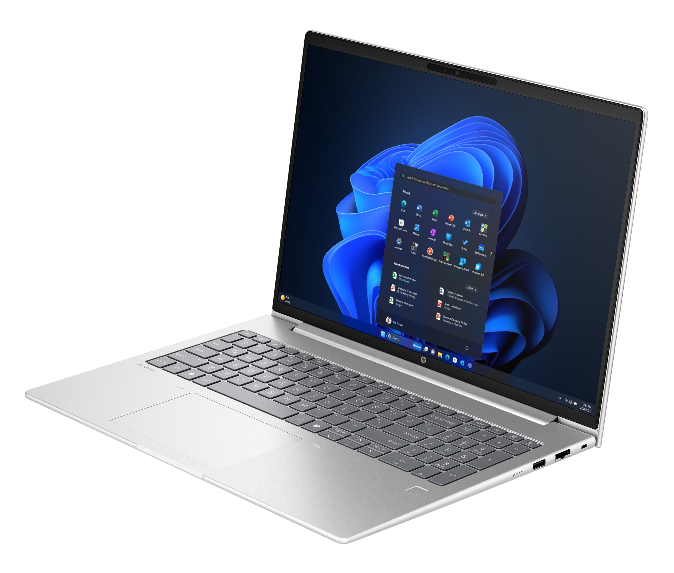 HP ProBook 4 G1ah AMD Ryzen™ 5 220 Laptop 40,6 cm (16") WUXGA 16 GB DDR5-SDRAM 512 GB SSD Wi-Fi 6E (802.11ax) Windows 11 Pro AI PC Srebrny - obrazek 4
