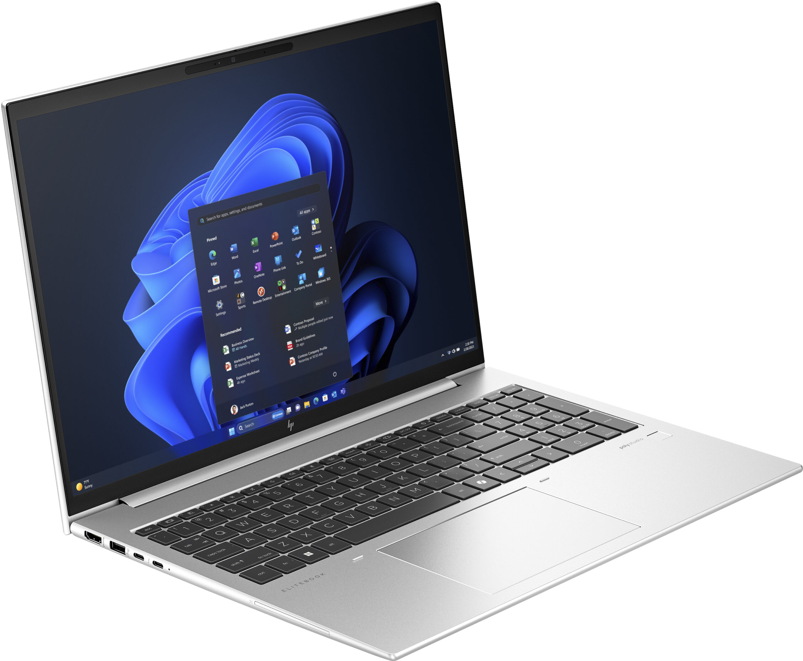 HP EliteBook 860 G11 Intel Core Ultra 7 155U Laptop 40,6 cm (16") WUXGA 32 GB DDR5-SDRAM 1 TB SSD Wi-Fi 6E (802.11ax) Windows 11 Pro Srebrny - obrazek 3