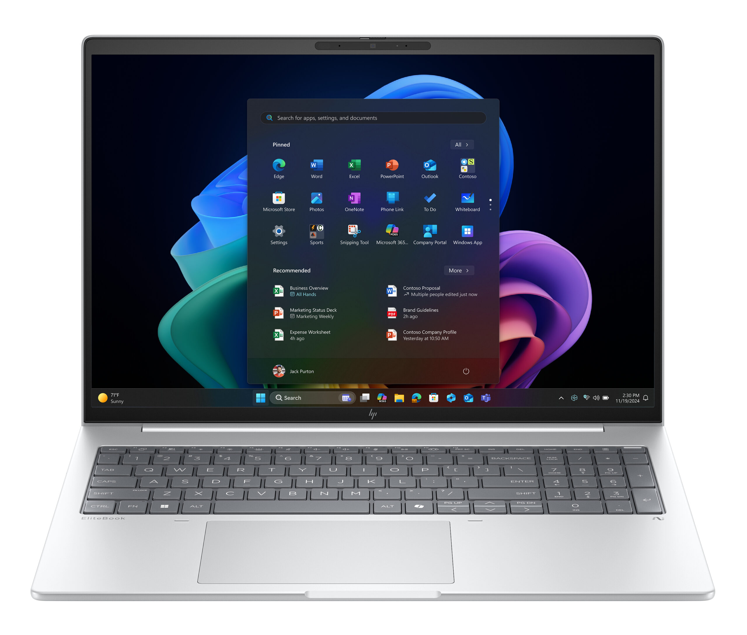 HP EliteBook 8 G1a Next Gen AI PC Copilot+ PC AMD Ryzen AI 7 PRO PRO 350 Laptop 40,6 cm (16") WUXGA 16 GB DDR5-SDRAM 512 GB SSD Wi-Fi 6E (802.11ax) Windows 11 Pro Srebrny