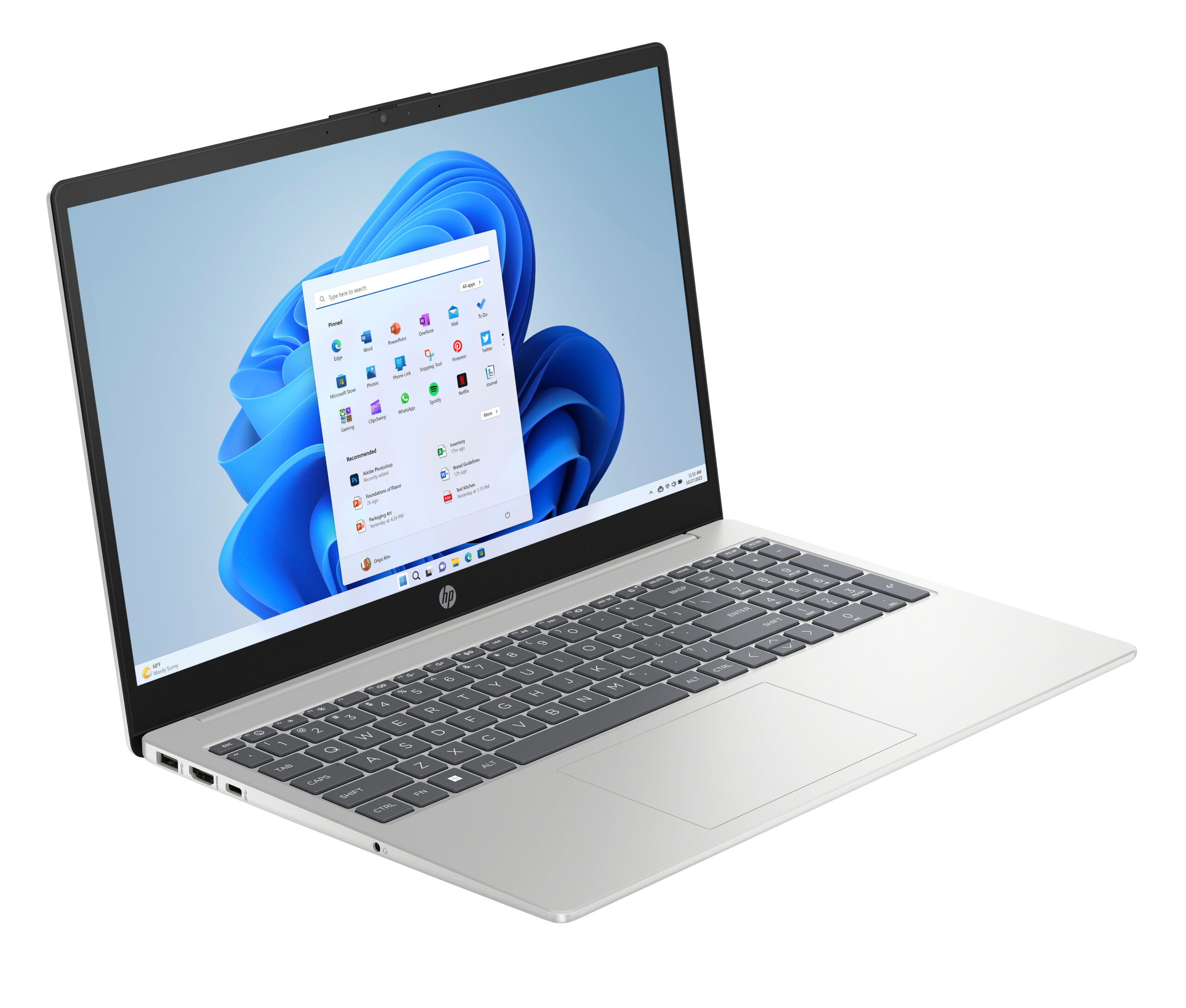 HP 15-fd1219nw Intel® Core™ i7 150U Laptop 39,6 cm (15.6") Full HD 16 GB DDR4-SDRAM 512 GB SSD Wi-Fi 6 (802.11ax) Windows 11 Home Srebrny - obrazek 2