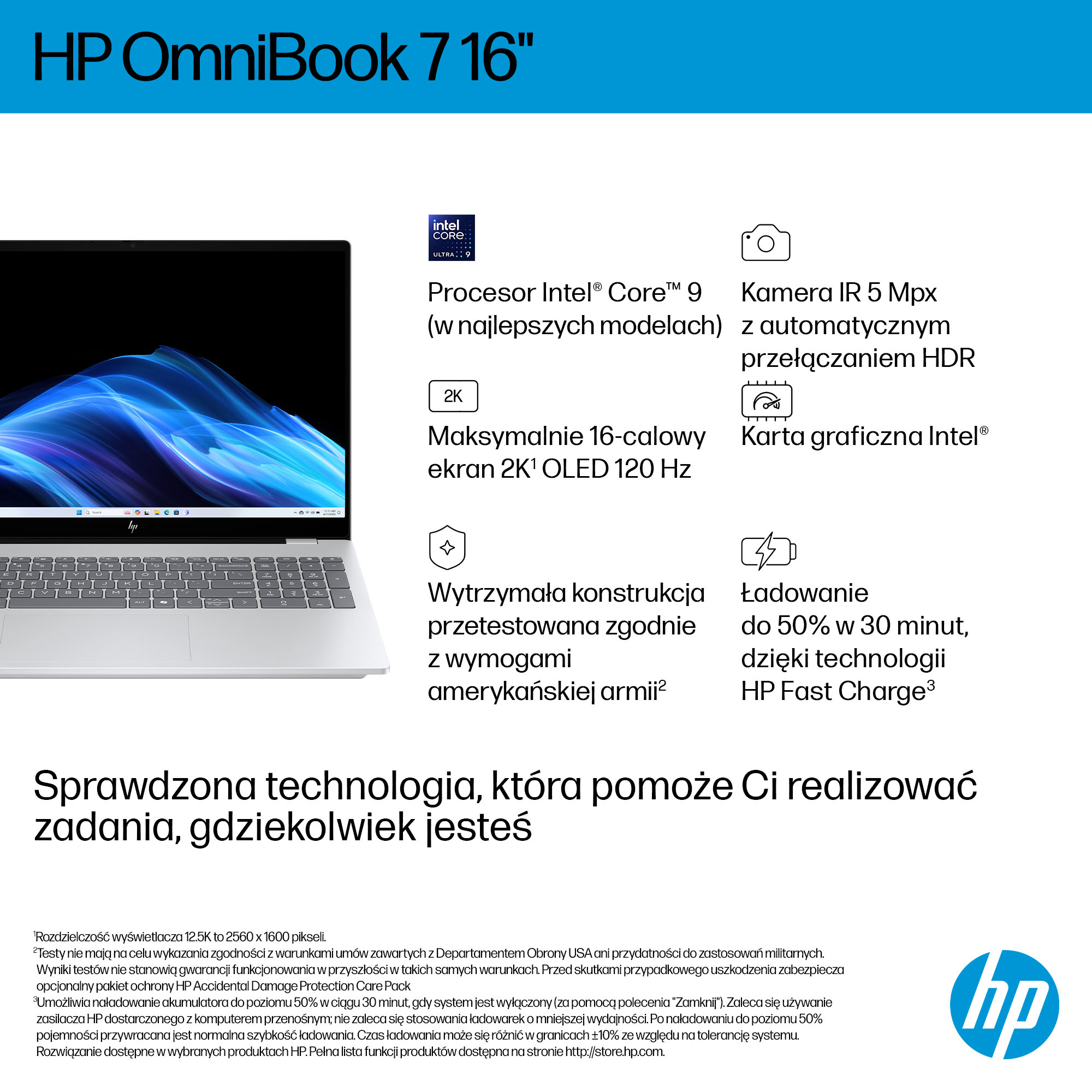 HP OmniBook 7 16-az0222nw Intel Core 5 210H Laptop 40,6 cm (16") 2K 16 GB DDR5-SDRAM 512 GB SSD Wi-Fi 6E (802.11ax) Windows 11 Home Srebrny - obrazek 4