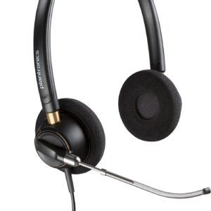 Poly EncorePro 520V Binaural Headset VoiceTube +Quick Disconnect EMEA - INTL English Loc  Euro plug