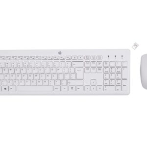 HP 230 Wireless Mouse and  Keyboard Combo 230 Wireless  Mouse and Keyboard Combo, Full-size (100%), RF Wireless, Membrane, White, Mouse