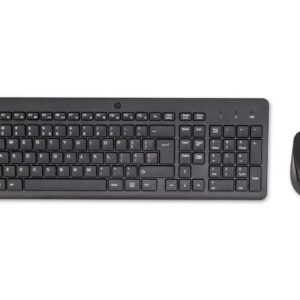 HP 330 Wireless Mouse Keyboard  330 International 330  Wireless Mouse and Keyboard Combination, Full-size (100%), RF Wireless, Black,