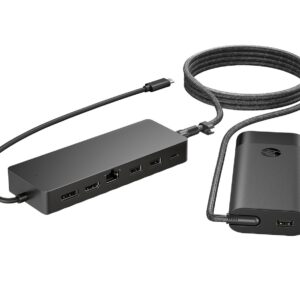 HP Universal USB-C Hub and Laptop Charger Combo Przewodowa USB 3.2 Gen 1 (3.1 Gen 1) Type-C Czarny