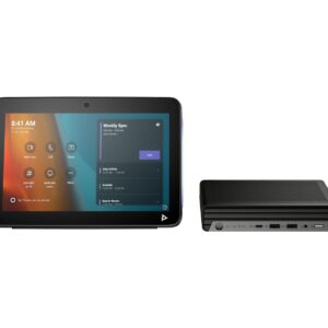 HP Poly Zestaw podstawowy Poly Studio G9 Plus dla komputera stacjonarnego Microsoft Teams HP Mini IP bez TC10