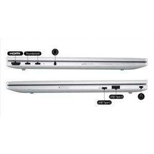 HP EliteBook 8 G1i AI Intel Core Ultra 7 255U Laptop 35,6 cm (14") WUXGA 32 GB DDR5-SDRAM 1 TB SSD Wi-Fi 6E (802.11ax) Windows 11 Pro AI PC Srebrny