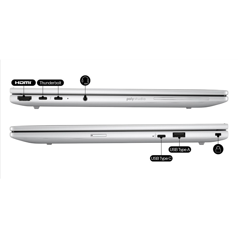 HP EliteBook 8 G1i AI Intel Core Ultra 7 255U Laptop 35,6 cm (14") WUXGA 16 GB DDR5-SDRAM 512 GB SSD Wi-Fi 6E (802.11ax) Windows 11 Pro AI PC Srebrny