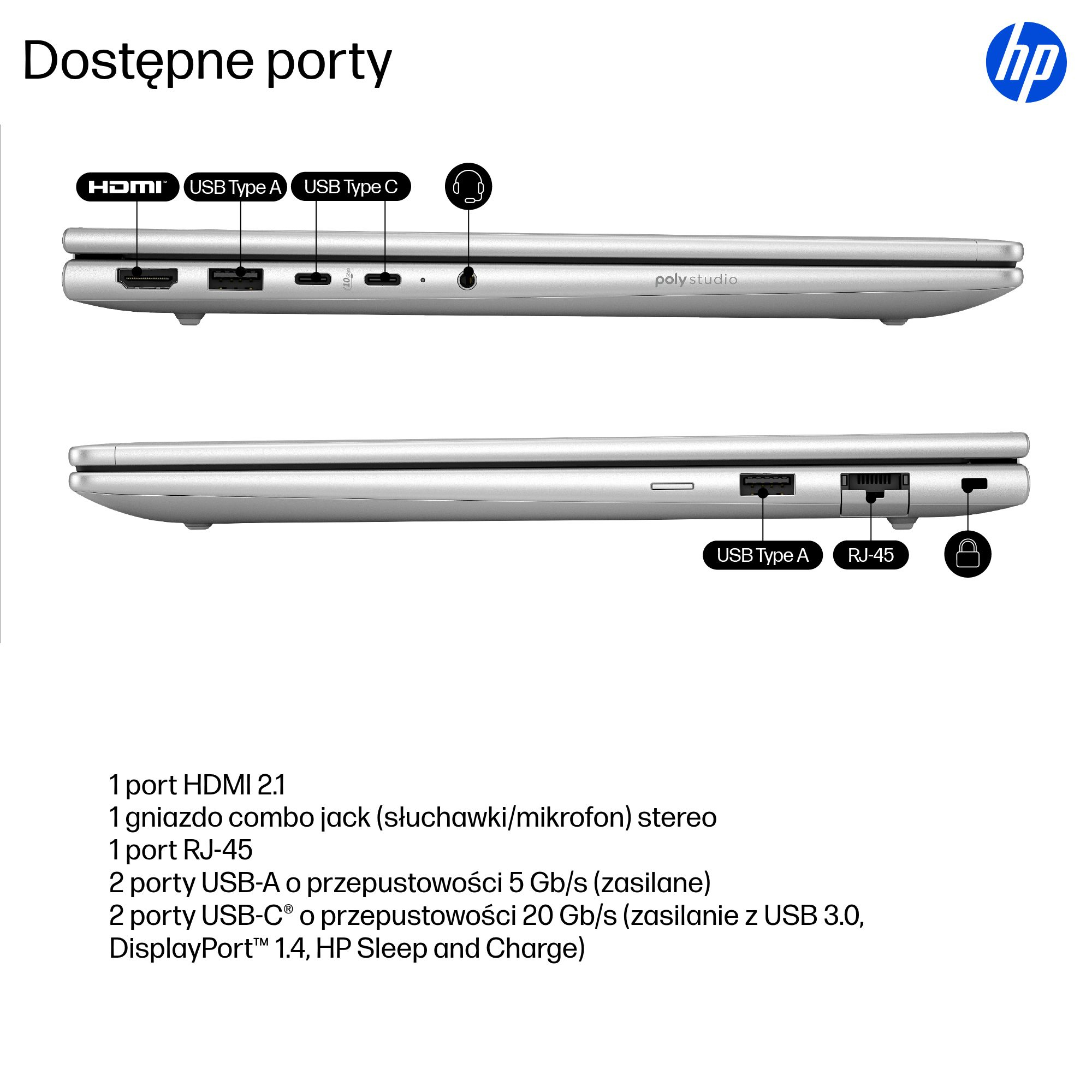 HP ProBook 4 G1i AI Intel Core Ultra 5 225U Laptop 35,6 cm (14") WUXGA 16 GB DDR5-SDRAM 512 GB SSD Wi-Fi 6E (802.11ax) Windows 11 Pro AI PC Srebrny - obrazek 4