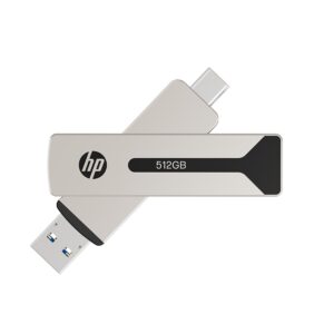 HP 911 Pro pamięć USB 512 GB USB Type-A / USB Type-C 3.2 Gen 2 (3.1 Gen 2) Srebrny