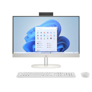 HP 24-cr0312nw AMD Ryzen™ 5 7520U 60,5 cm (23.8") 1920 x 1080 px All-in-One PC 16 GB LPDDR5-SDRAM 512 GB SSD Windows 11 Home Wi-Fi 6 (802.11ax) Biały