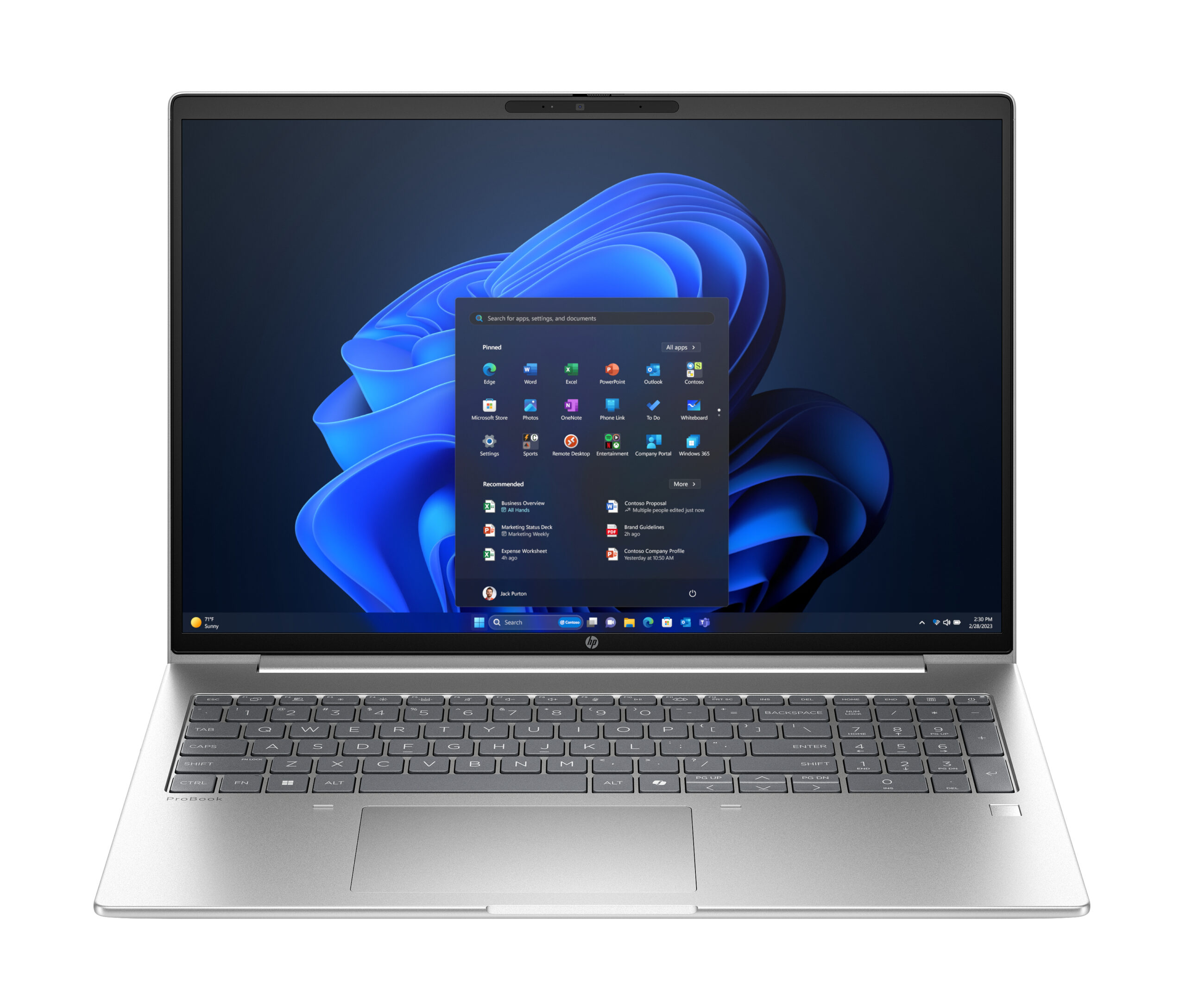HP ProBook 4 G1i AI Intel Core Ultra 5 225H Laptop 40,6 cm (16") WUXGA 16 GB DDR5-SDRAM 512 GB SSD Wi-Fi 6E (802.11ax) Windows 11 Pro AI PC Srebrny