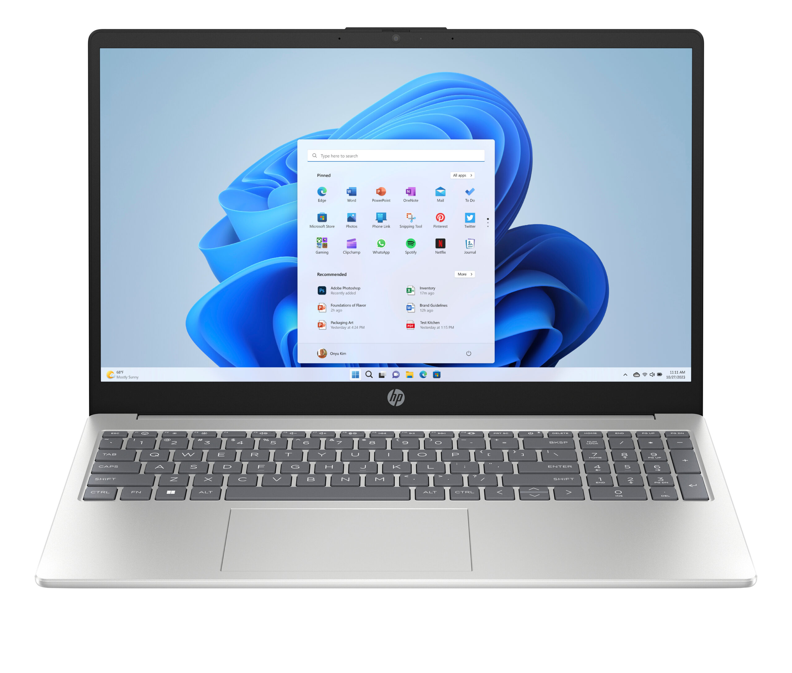 HP 15-fd1219nw Intel® Core™ i7 150U Laptop 39,6 cm (15.6") Full HD 16 GB DDR4-SDRAM 512 GB SSD Wi-Fi 6 (802.11ax) Windows 11 Home Srebrny