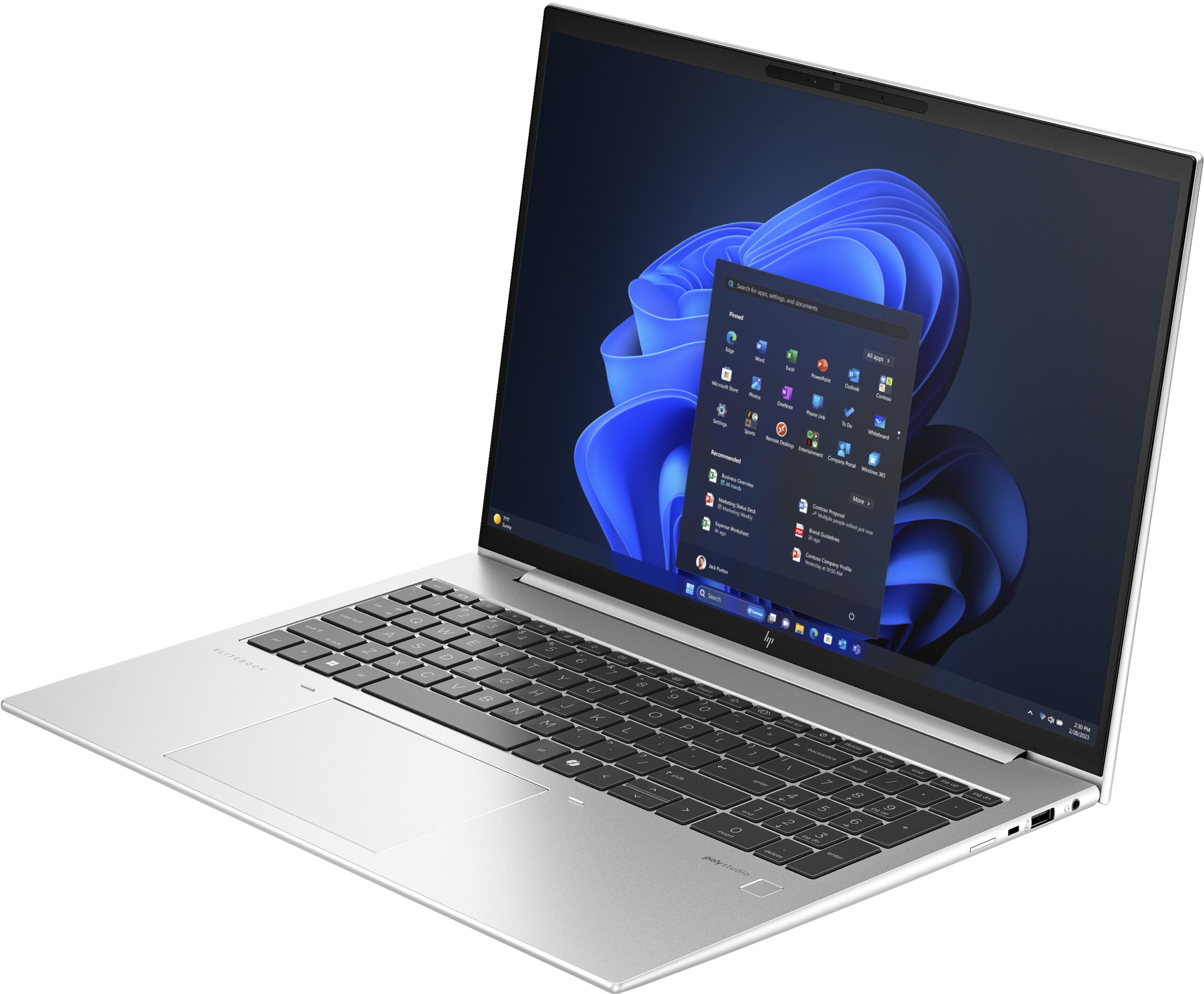 HP EliteBook 860 G11 Intel Core Ultra 7 155U Laptop 40,6 cm (16") WUXGA 32 GB DDR5-SDRAM 1 TB SSD Wi-Fi 6E (802.11ax) Windows 11 Pro Srebrny - obrazek 2
