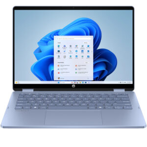 HP OmniBook 5 Flip 14-fp0004nw Intel Core 5 120U Hybryda (2w1) 35,6 cm (14") Ekran dotykowy 2K 16 GB LPDDR5-SDRAM 512 GB SSD Wi-Fi 6 (802.11ax) Windows 11 Home Niebieski