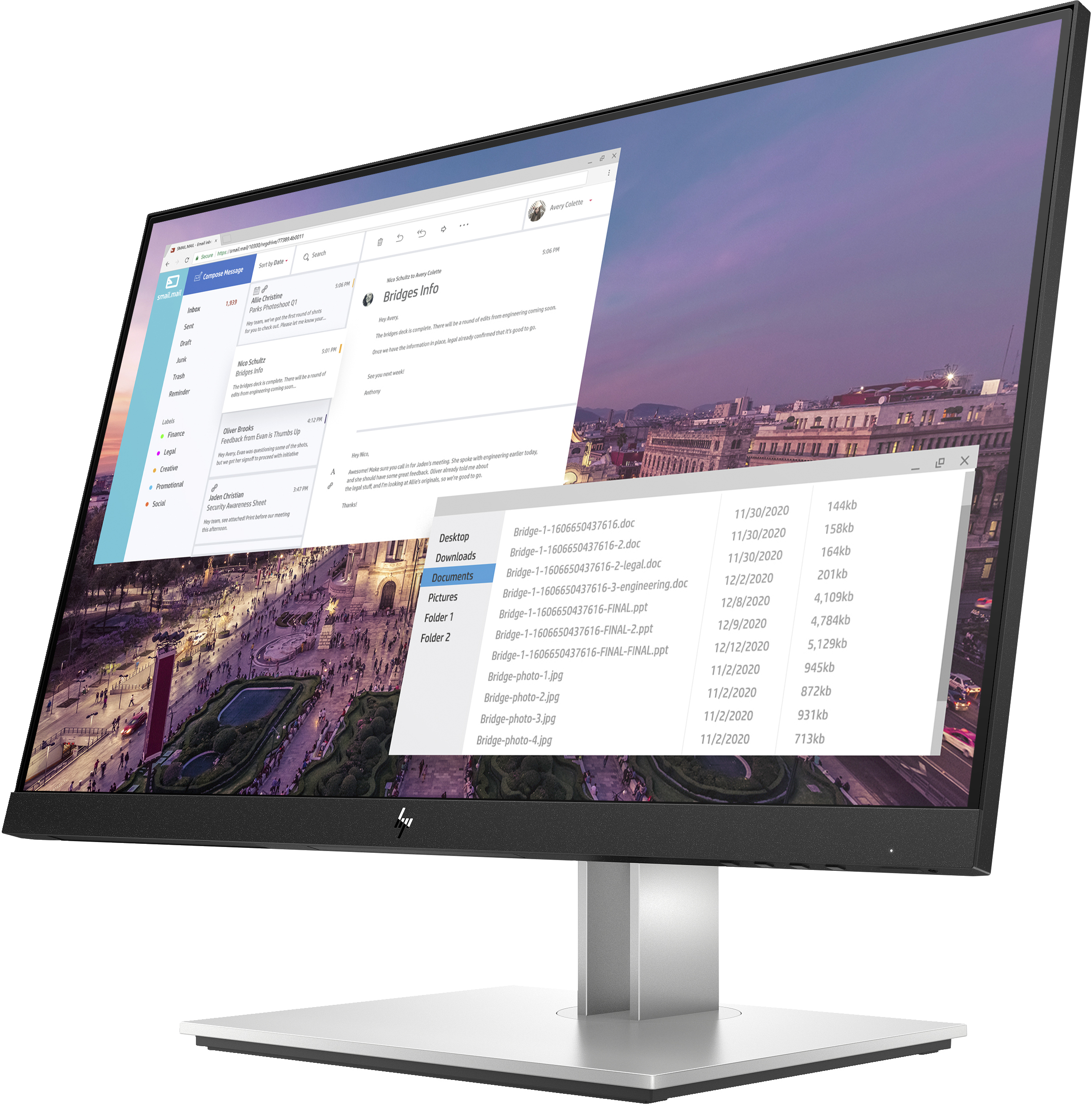 HP E-Series E23 G4 monitor komputerowy 58,4 cm (23") 1920 x 1080 px Full HD LCD Czarny, Srebrny - obrazek 2