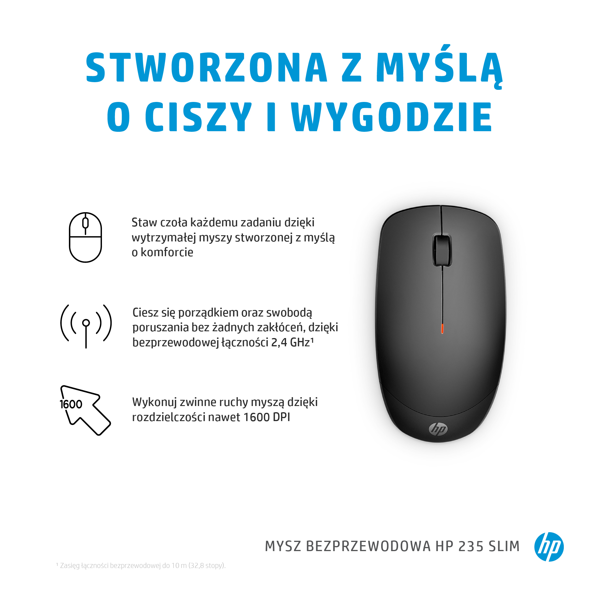 HP Mysz bezprzewodowa 235 Slim - obrazek 5