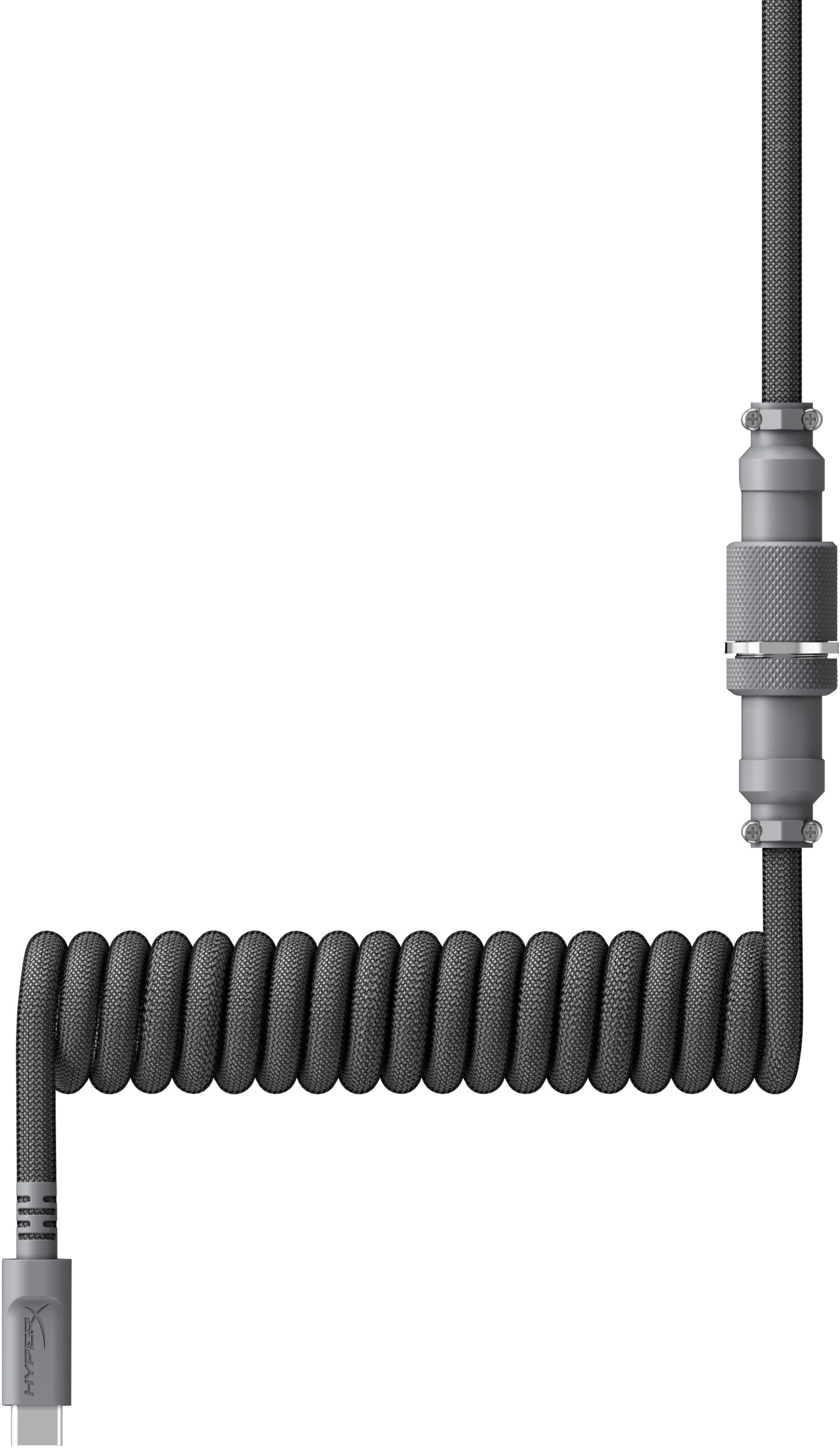 Kabel spiralny USB-C HyperX w kolorze szarym - obrazek 2