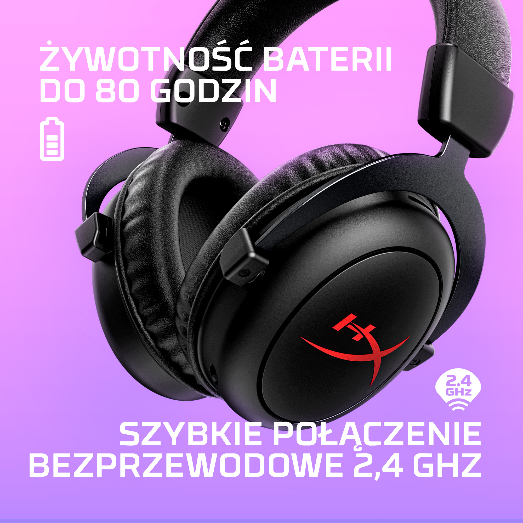 HyperX Cloud II Core – bezprzewodowy gamingowy zestaw słuchawkowy - obrazek 5