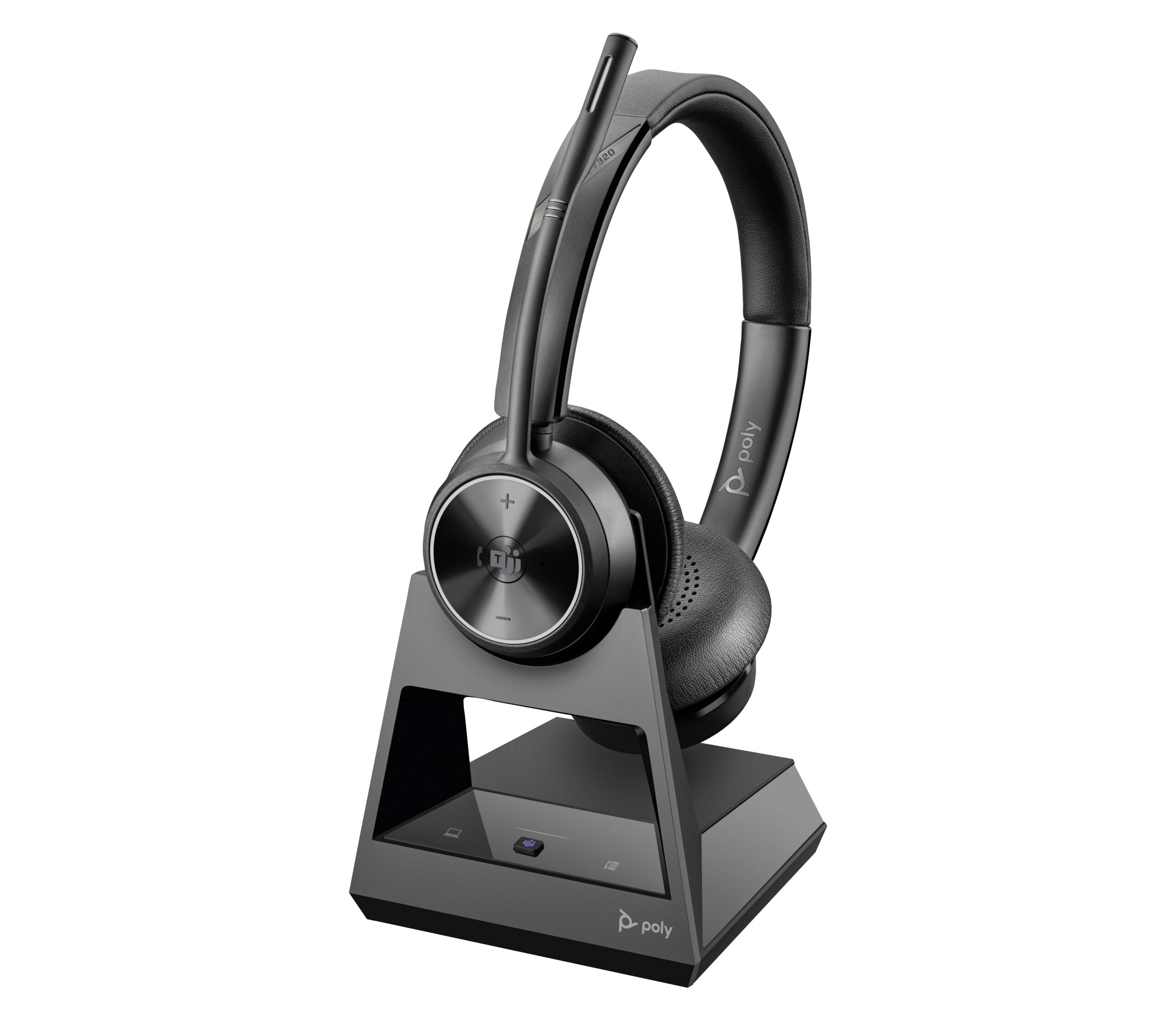 Poly Savi 7320 UC Stereo Microsoft Teams Certified DECT 1880-1900 MHz Headset EMEA - INTL English Loc Euro plug - obrazek 2