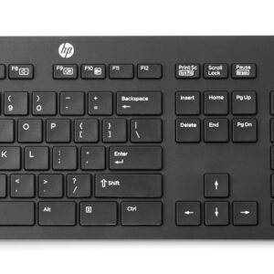 HP T6L04AA klawiatura Dołączona myszka Biuro RF Wireless QWERTY Angielski Czarny