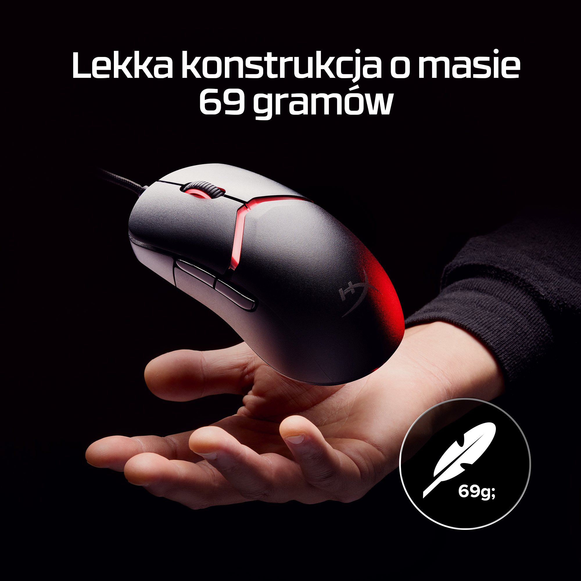 HyperX Pulsefire Saga – mysz dla graczy (czarna) - obrazek 4