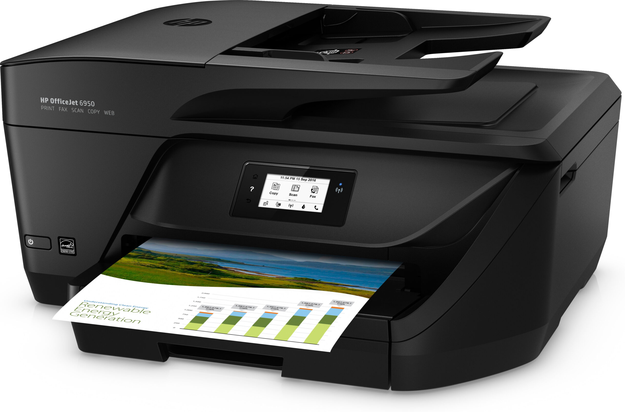 HP OfficeJet Urządzenie wielofunkcyjne 6950, W kolorze, Drukarka do Drukowanie, kopiowanie, skanowanie, faksowanie