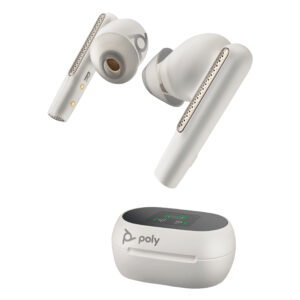 HP Poly Białe etui do ładowania z ekranem dotykowym Poly Voyager Free 60+ UC do adaptera BT700 USB-A