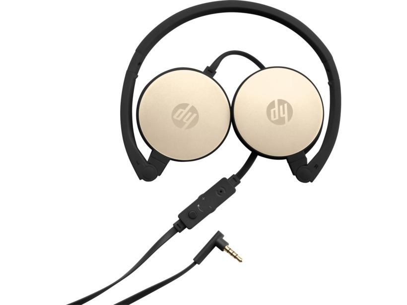 HP Zestaw słuchawkowy stereo H2800 (czarny / Silk Gold) - obrazek 3