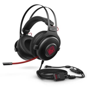 HP Omen 800 Zestaw słuchawkowy Przewodowa Opaska na głowę Gaming Czarny, Czerwony