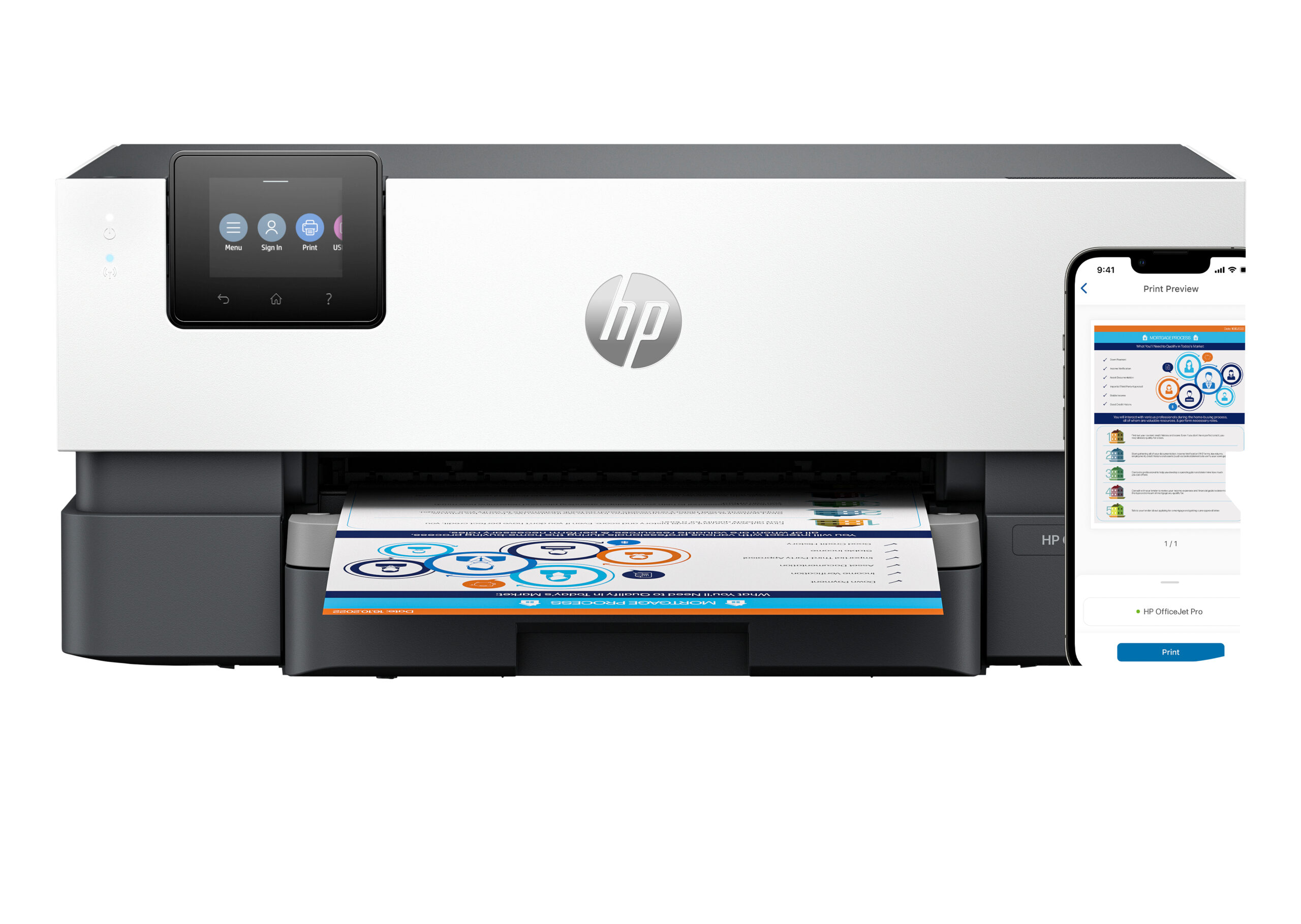 HP OfficeJet Pro 9117b Bezprzewodowe W kolorze Drukarka, Drukowanie dwustronne