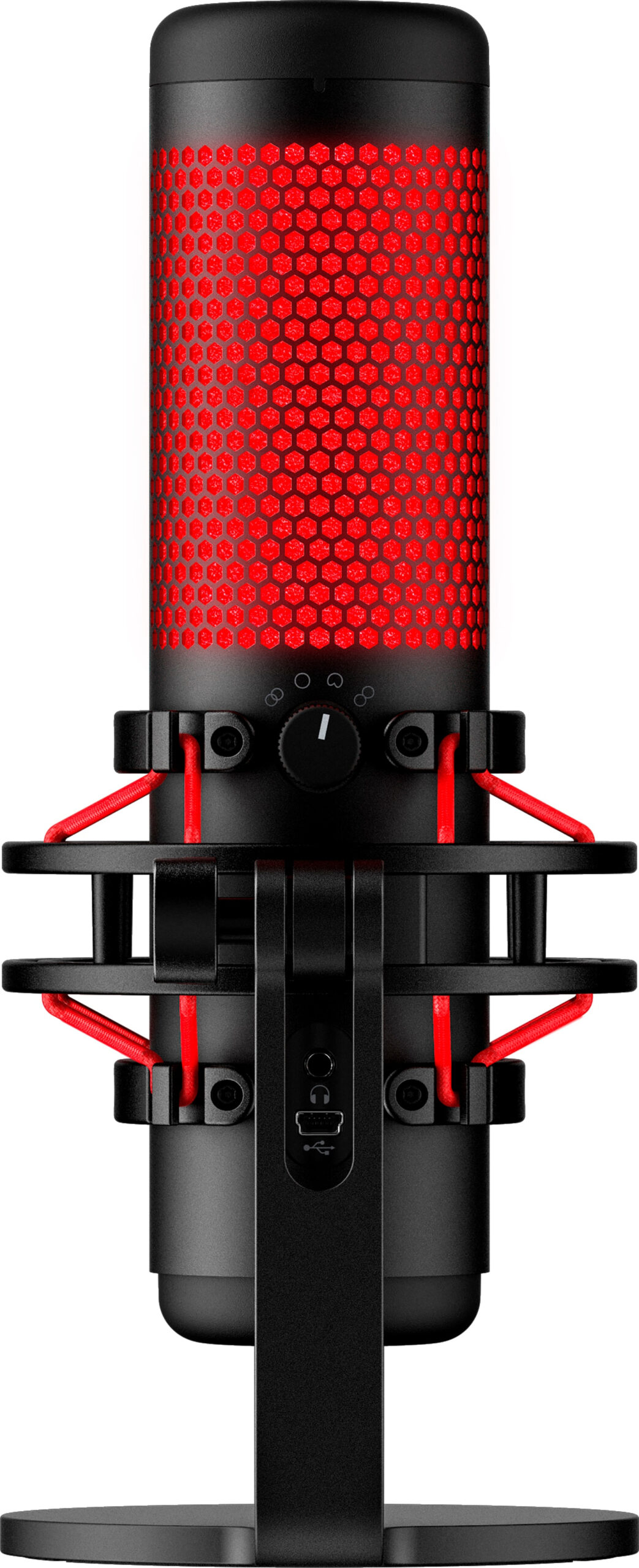 HyperX QuadCast – mikrofon USB (czarno-czerwony) – czerwone podświetlenie - obrazek 4