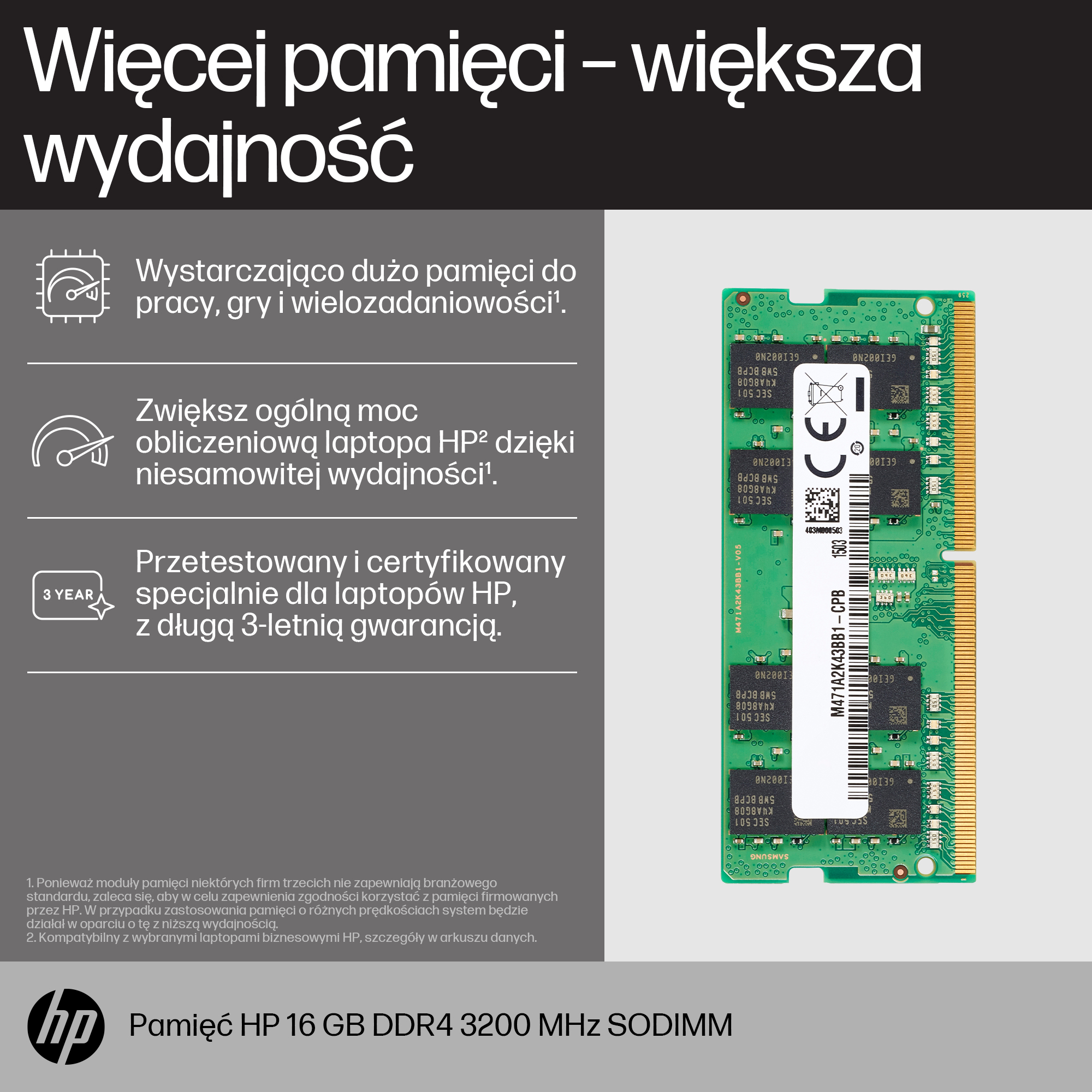 HP Pamięć SODIMM 16 GB DDR4 3200 - obrazek 3