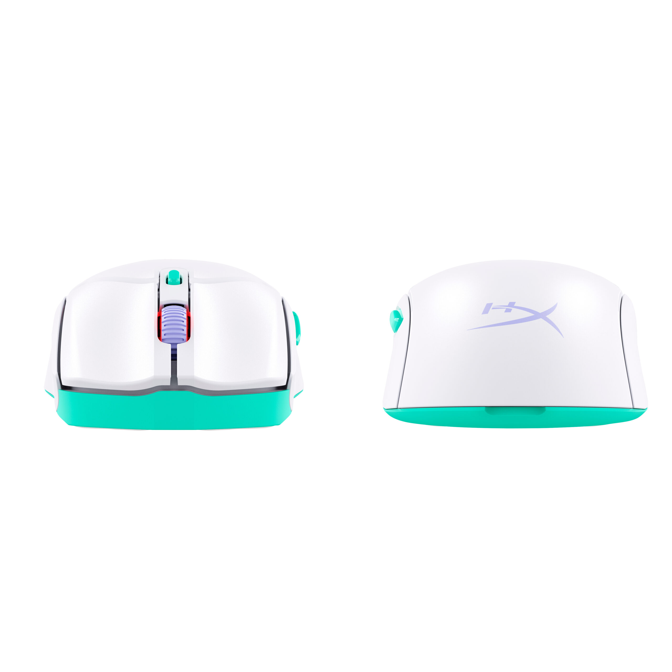 HyperX Pulsefire Haste 2 Core Wls – mysz dla graczy (biała/zielona/fioletowa) - obrazek 2