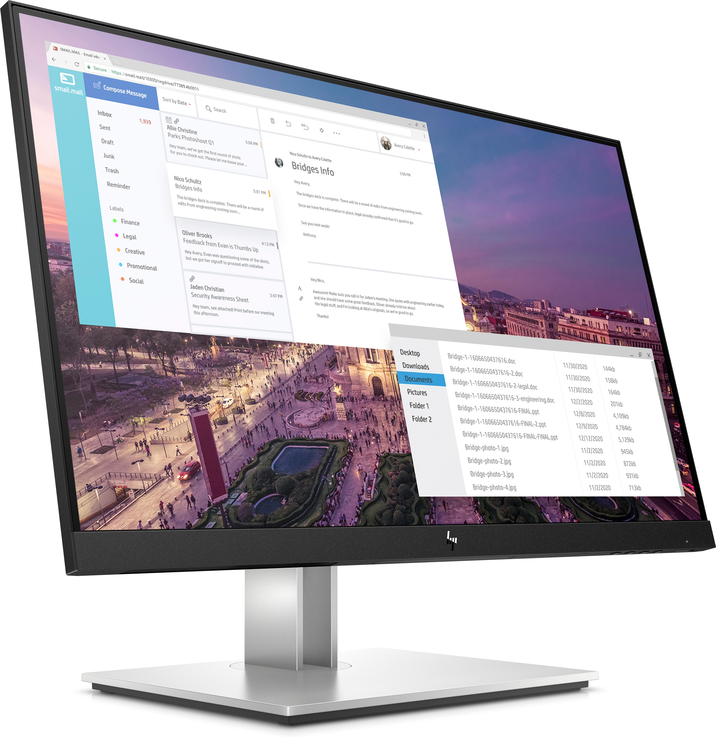 HP E-Series E23 G4 monitor komputerowy 58,4 cm (23") 1920 x 1080 px Full HD LCD Czarny, Srebrny - obrazek 3