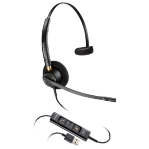 HP Poly Jednouszny zestaw słuchawkowy Poly EncorePro 515 z certyfikatem Microsoft Teams i portem USB-A