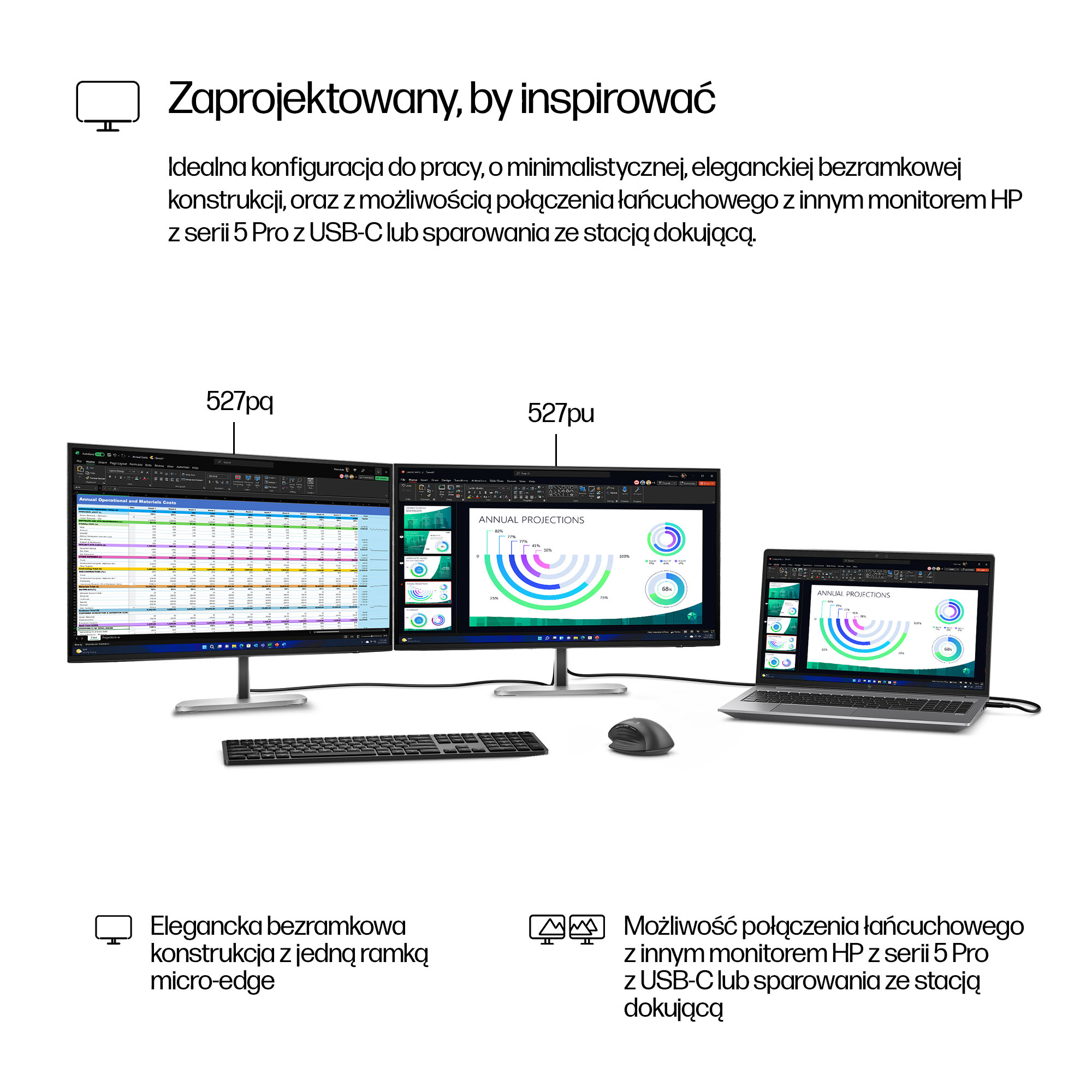 HP Series 5 Pro 27-calowy monitor Pro seria 5 QHD, bez podstawy – 527pq - obrazek 5