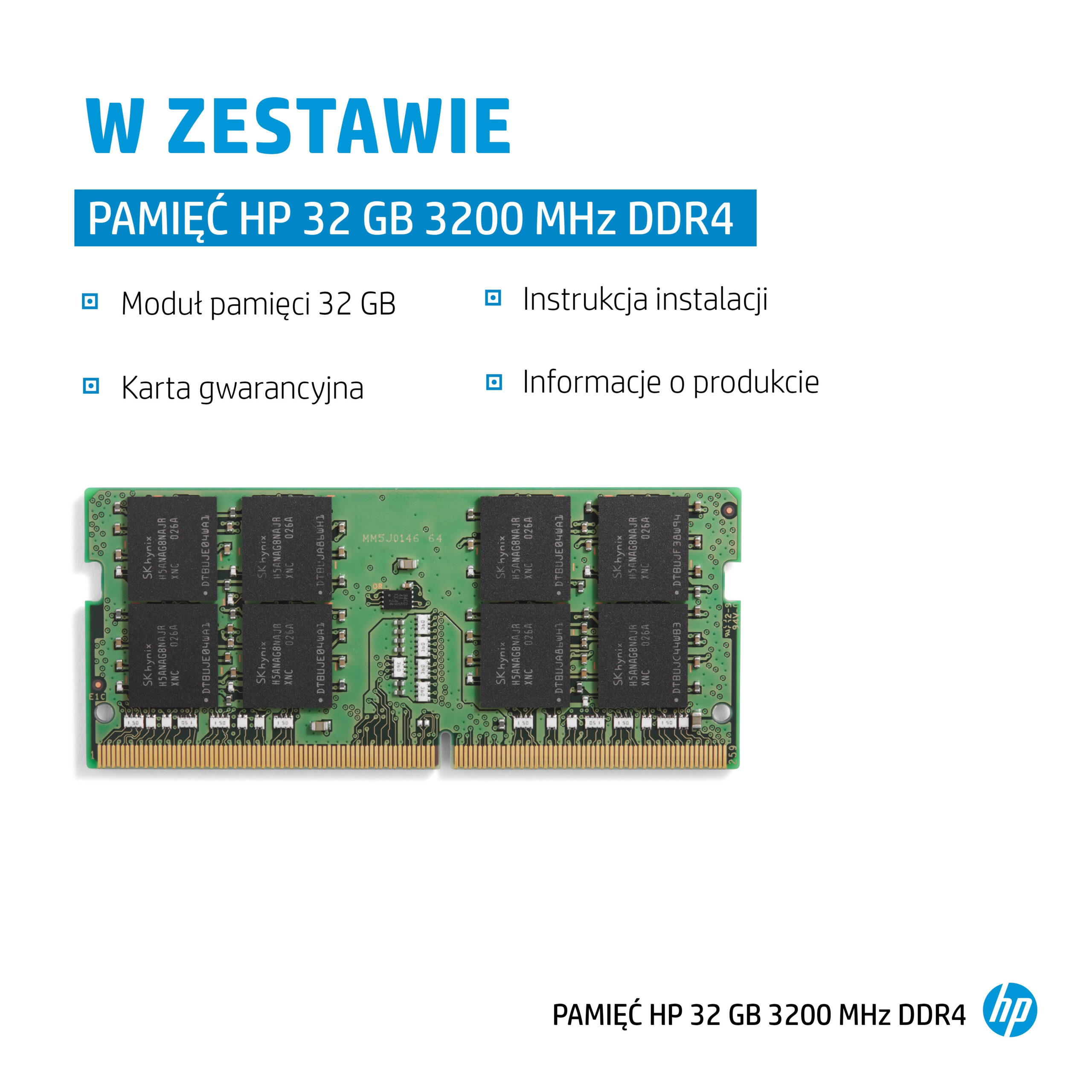 HP INC Modul pamieci HP 32GB 1x32GB DDR4 3200 SODIMM Mem Asia - obrazek 4