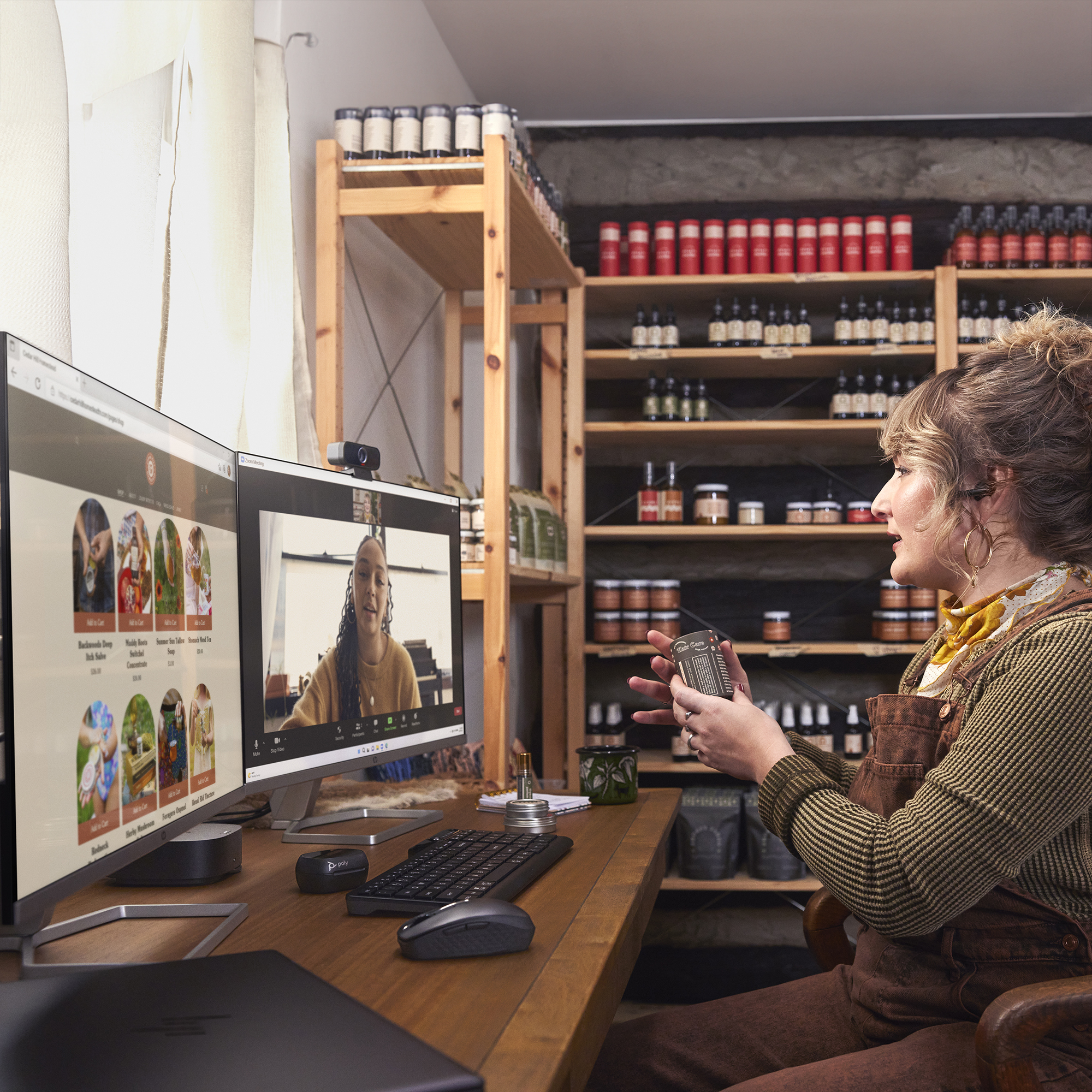 HP Poly Słuchawki douszne Poly Voyager Free 60+ UC w kolorze głębokiej czerni + adapter USB-A BT700 + etui z ładowarką i ekranem dotykowym - obrazek 5