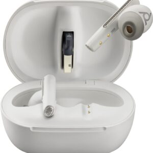 HP Poly Słuchawki douszne Poly Voyager Free 60+ UC w kolorze białego piasku + adapter USB-C BT700 + etui z ładowarką i ekranem dotykowym
