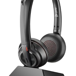 HP Poly Zestaw słuchawkowy Poly Savi 8220 UC z certyfikatem Microsoft Teams DECT 1880–1900 MHz USB-A