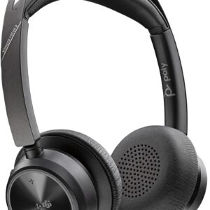 HP POLY Voyager Focus 2  Microsoft Teams Certified  USB-C-C Headset +USB-C/A Adapter +Charging Stand