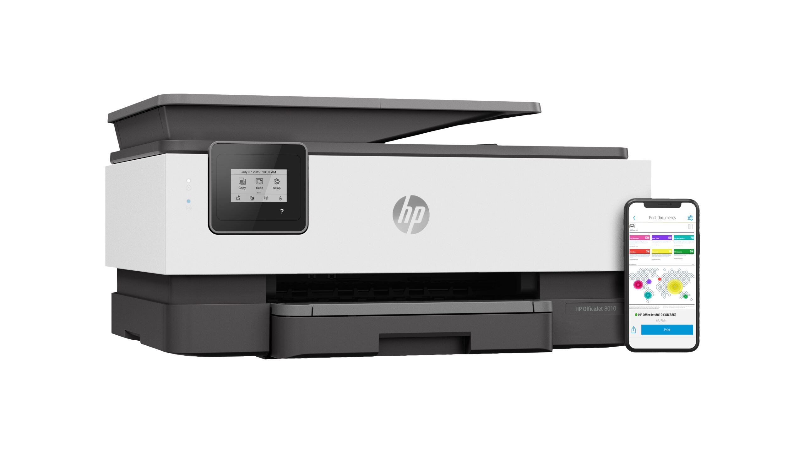 HP OfficeJet 8013 Bezprzewodowe All-in-One W kolorze Drukarka, Drukowanie dwustronne; Kopiowanie, skanowanie