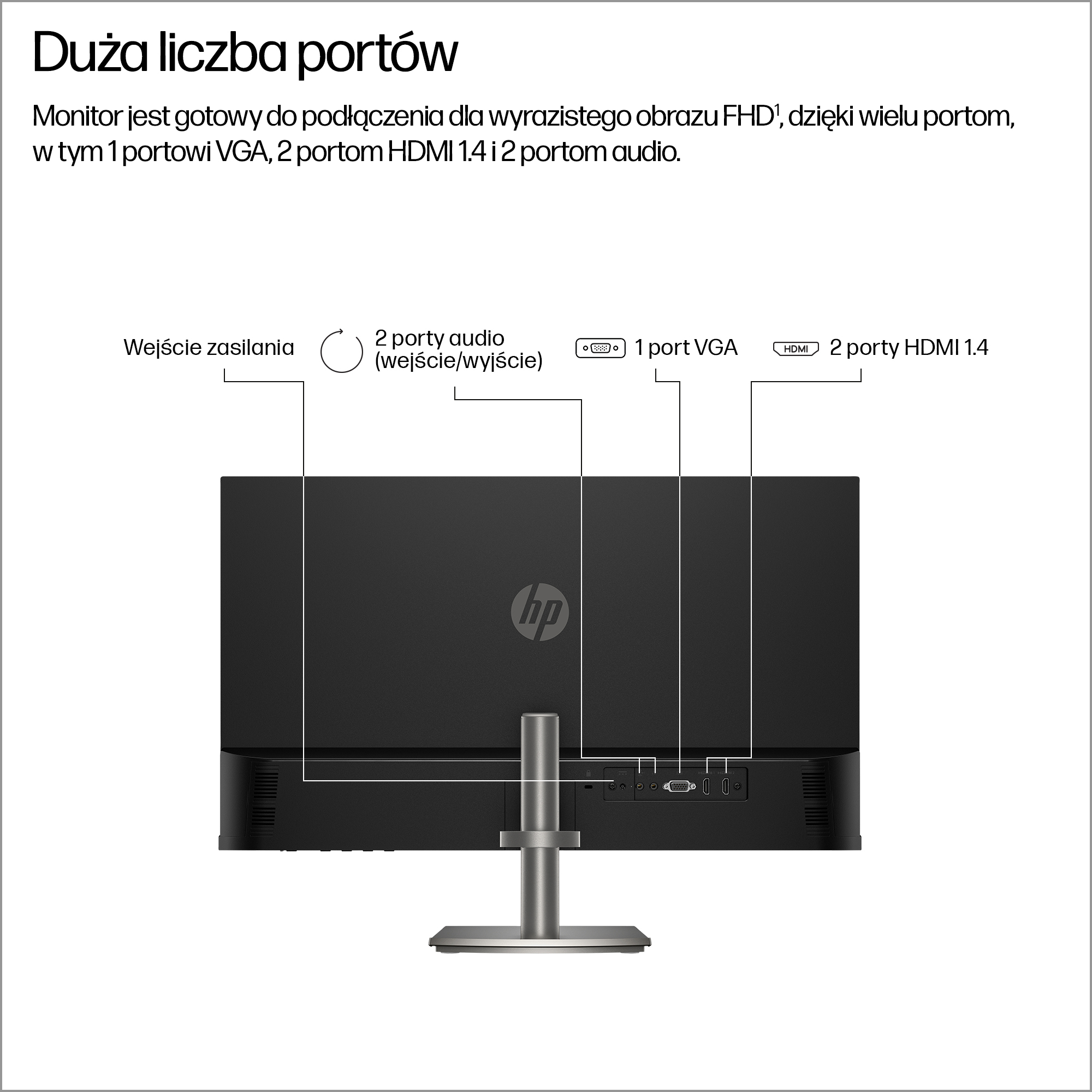 HP Series 5 27-calowy monitor serii 5 FHD – 527da - obrazek 4