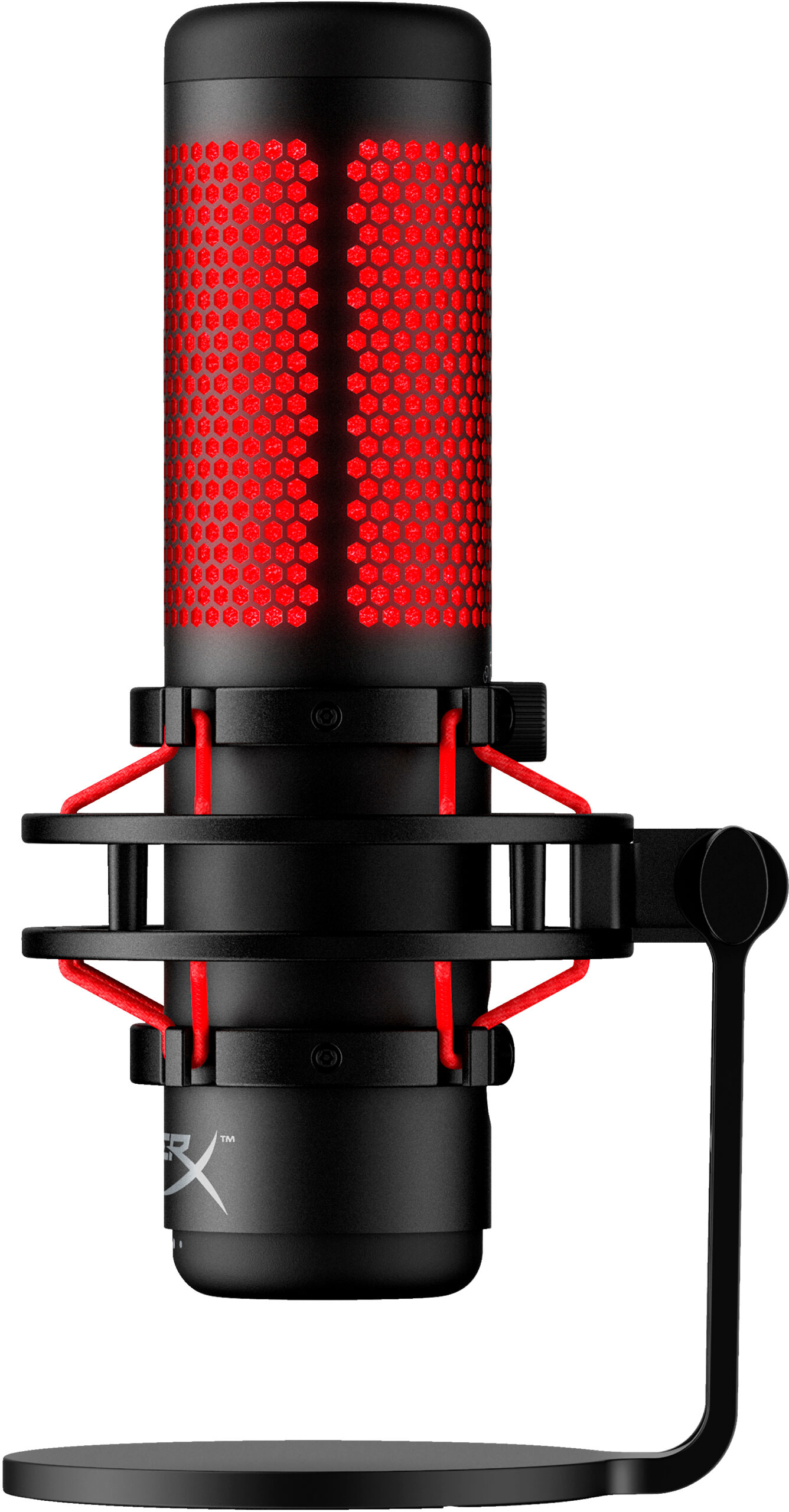 HyperX QuadCast – mikrofon USB (czarno-czerwony) – czerwone podświetlenie - obrazek 2