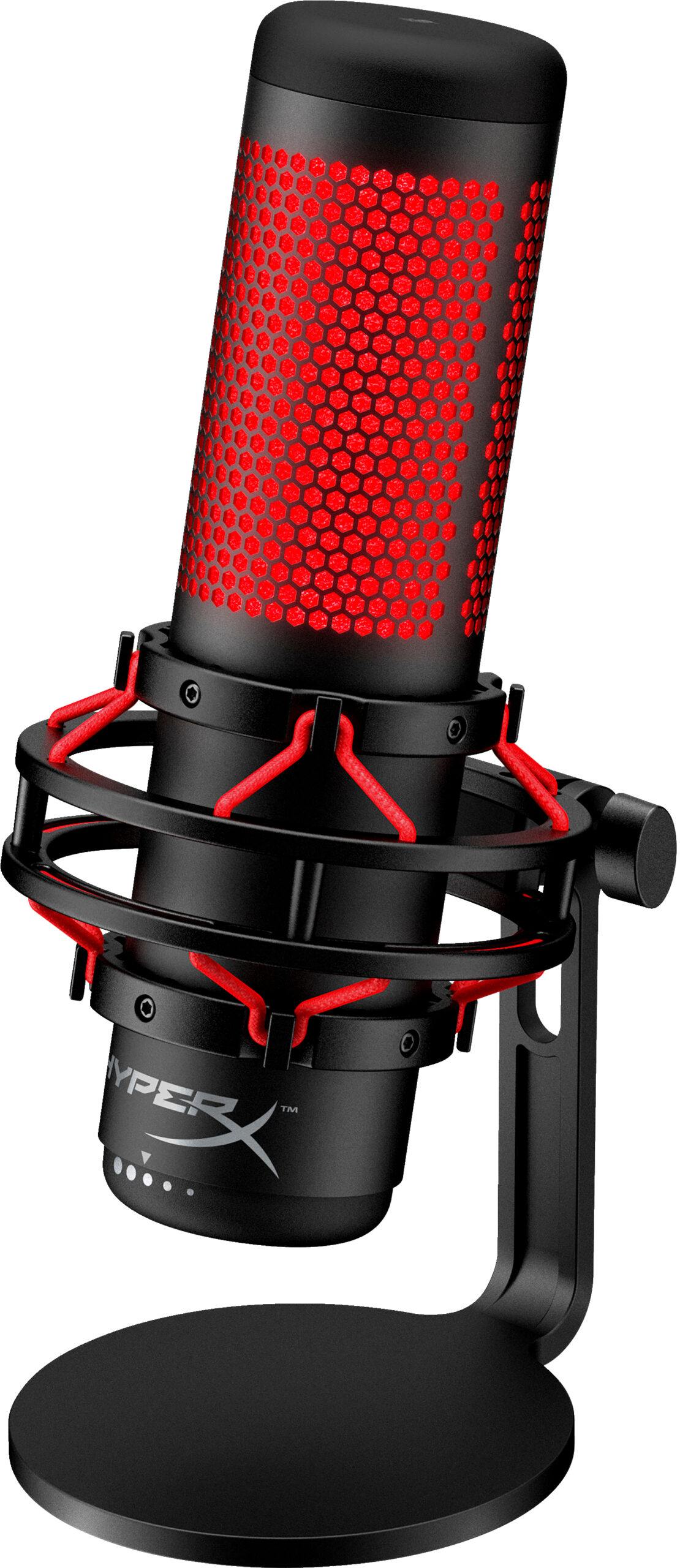 HyperX QuadCast – mikrofon USB (czarno-czerwony) – czerwone podświetlenie - obrazek 3