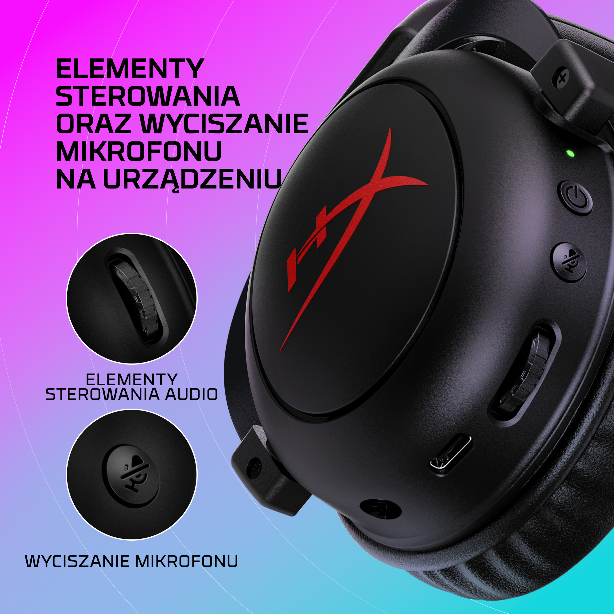 HyperX Cloud II Core – bezprzewodowy gamingowy zestaw słuchawkowy - obrazek 2