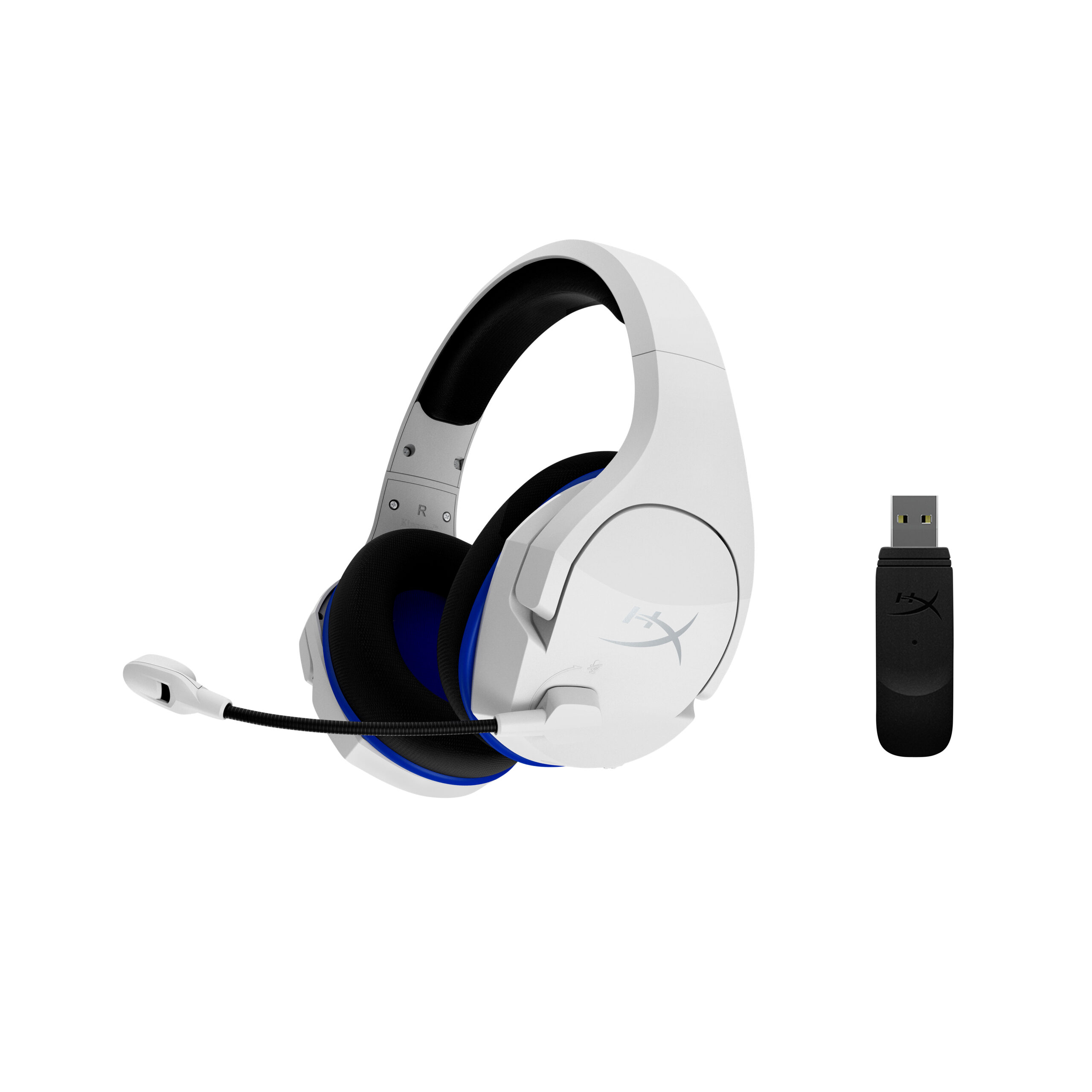 HyperX Cloud Stinger Core – bezprzewodowy zestaw słuchawkowy do gier (biało-niebieski) – PS5-PS4 - obrazek 2